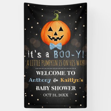 It's A Boo-y! Little Pumpkin Halloween Baby Shower Banner