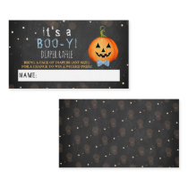 It's A Boo-y! Little Pumpkin Halloween Baby Shower Enclosure Card