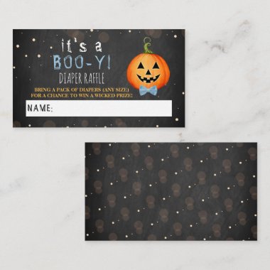 It's A Boo-y! Little Pumpkin Halloween Baby Shower Enclosure Card