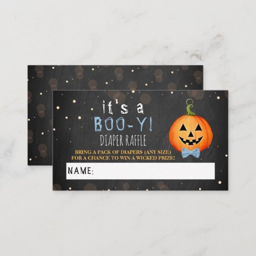 Its A Boo_y Little Pumpkin Halloween Baby Shower Enclosure Card