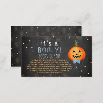 It's A Boo-y! Little Pumpkin Halloween Baby Shower Enclosure Card