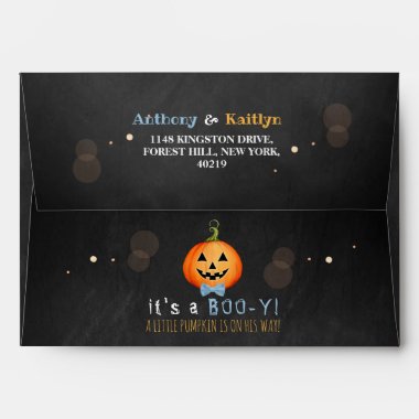 It's A Boo-y! Little Pumpkin Halloween Baby Shower Envelope