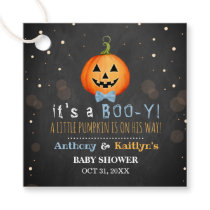 It's A Boo-y! Little Pumpkin Halloween Baby Shower Favor Tags