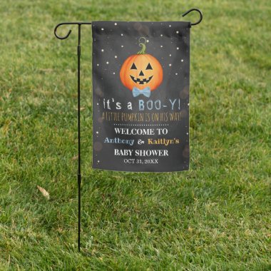 It's A Boo-y! Little Pumpkin Halloween Baby Shower Garden Flag
