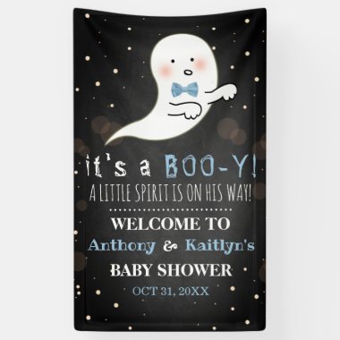 It's A Boo-y! Little Spirit Halloween Baby Shower Banner