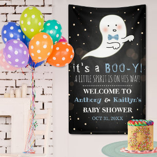 It's A Boo-y! Little Spirit Halloween Baby Shower Banner