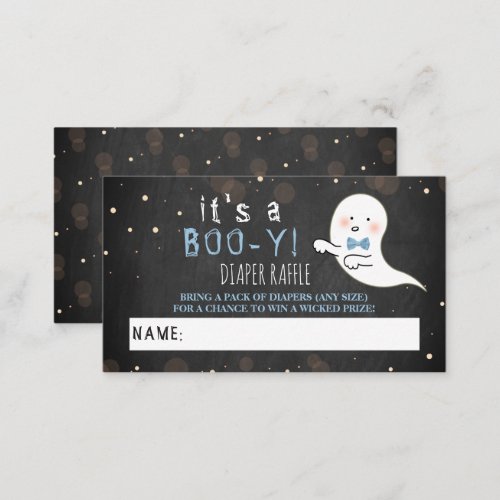 Its A Boo_y Little Spirit Halloween Baby Shower Enclosure Card