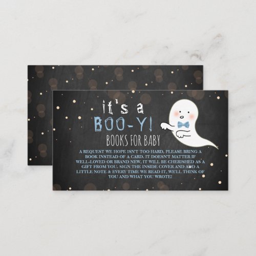 Its A Boo_y Little Spirit Halloween Baby Shower Enclosure Card