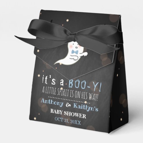 Its A Boo_y Little Spirit Halloween Baby Shower Favor Boxes