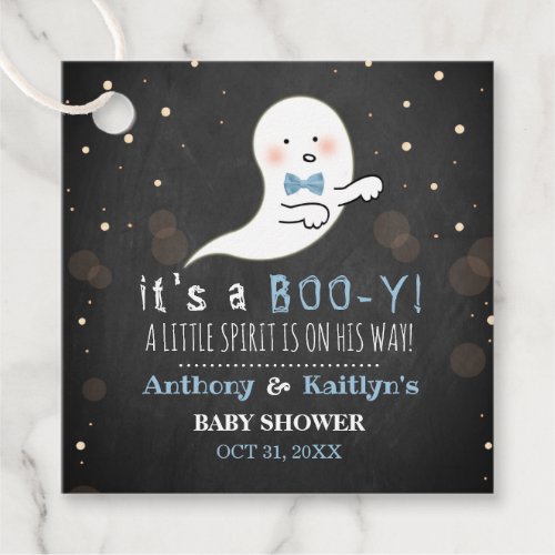 Its A Boo_y Little Spirit Halloween Baby Shower Favor Tags