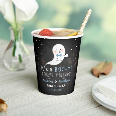 It's A Boo-y! Little Spirit Halloween Baby Shower Paper Cups