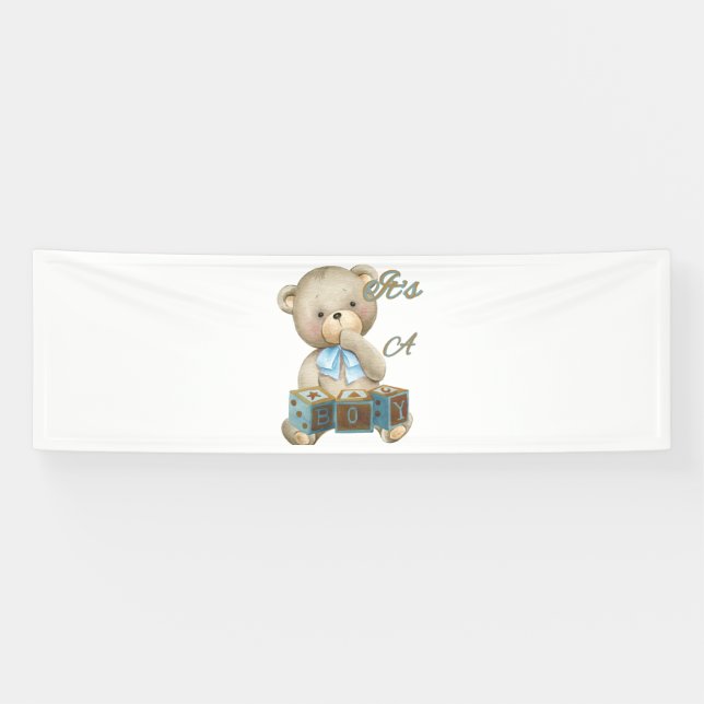 It's A Boy 2.5x8 Vinyl Banner (Horizontal)
