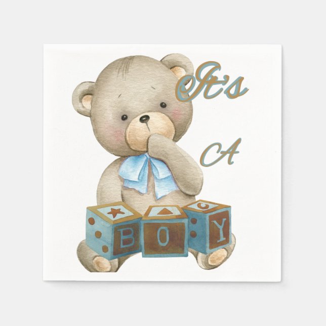 It's A Boy 3 Ply Napkins (Front)