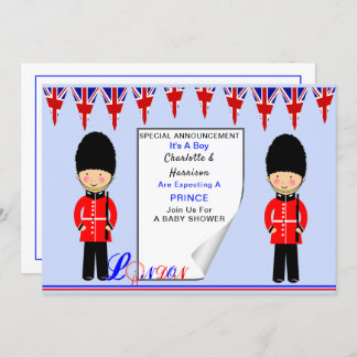 It's A Boy A Royal Prince London Theme Baby Shower Invitation