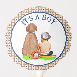 It's a Boy and Ultrasound Picture Baby Shower Balloon