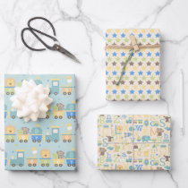It's a Boy Animal Alphabet Train Baby Shower Wrapping Paper Sheets It's a Boy Animal Alphabet Train Baby Shower Wrapping Paper Sheets