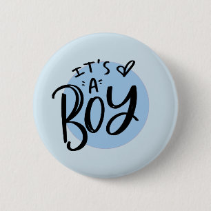It's A Boy Announcement Dual Color Pin
