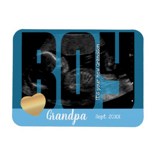 Its a Boy Announcement _ Sonogram with DIY Text Magnet