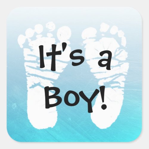 Its a Boy Aqua Blue Baby shower Stickers