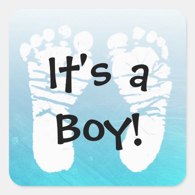 It's a Boy Aqua Blue Baby shower Stickers (Front)