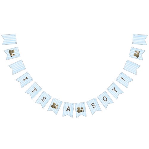 Its a boy Baby and Teddy Bear Baby Shower Banner