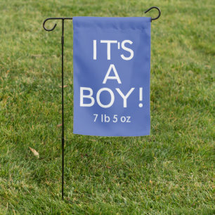 It's a Boy Baby Announcement Blue Yard Flag