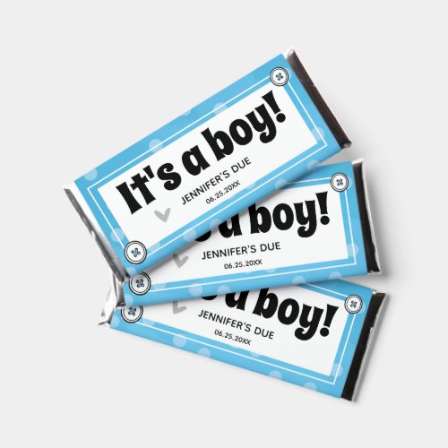 Its a Boy Baby Announcement Hershey Bar Favors