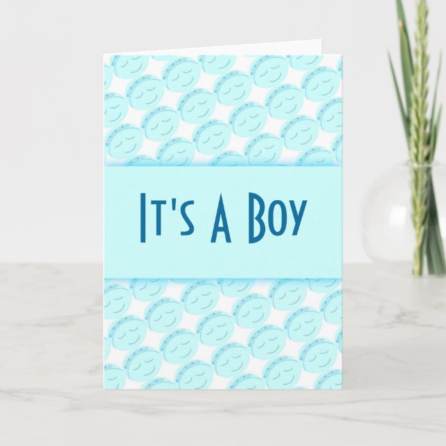 It's A Boy Baby Announcement-Lil Faces Announcement (Front)