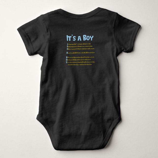 "It's a Boy" Baby Body Suit Baby Bodysuit (Back)