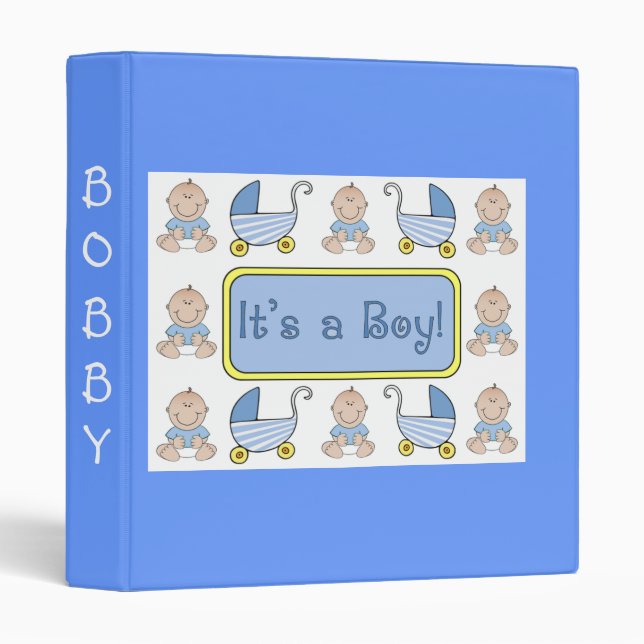 "It's a Boy" Baby Book 3 Ring Binder (Front/Spine)