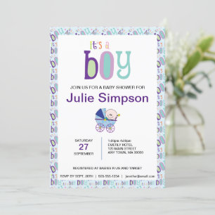 It's a Boy Baby Boy Celebration Shower Invitation