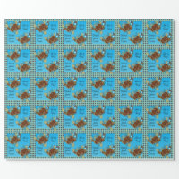 Elephant Mommy & Baby Shower Blue Grey White Boy Wrapping Paper