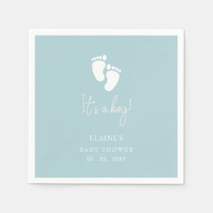 Its a Boy Baby Feet Blue Boy Baby Shower Napkins