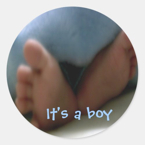 its a boy baby feet sticker