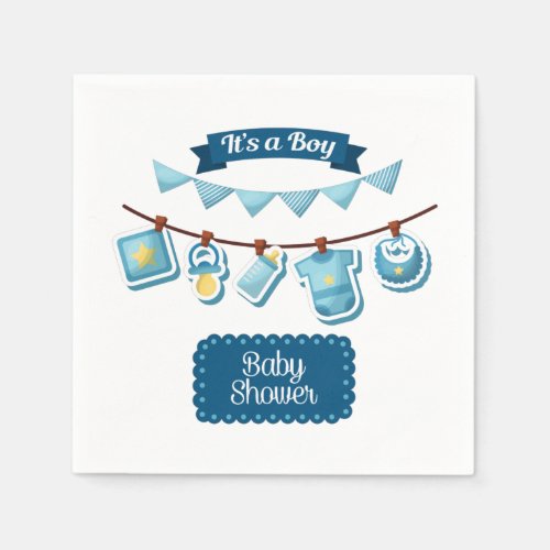 its A Boy Baby Shower 3 Ply Napkins