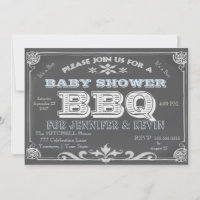 It's a Boy - Baby Shower Bar B Que Invitation