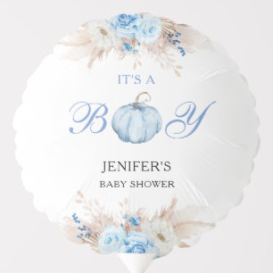 It's a Boy Baby Shower Blue Pumpkin Balloon