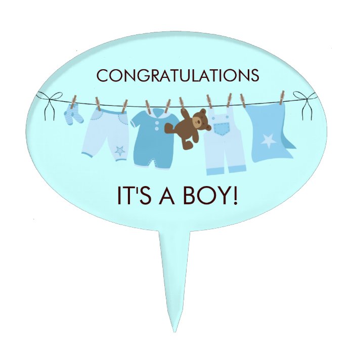 It's A Boy Baby Shower Cake Topper