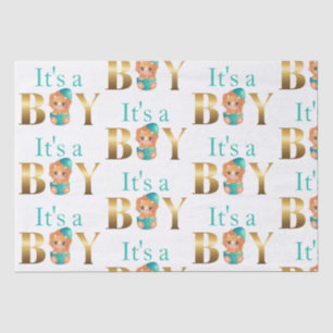 It's a boy baby shower Dinosaur Wrapping Paper