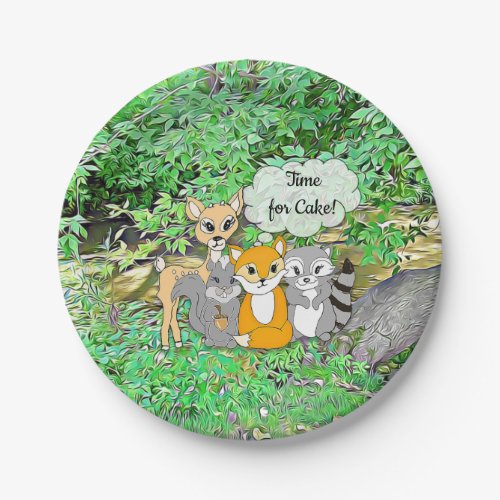 Its a Boy Baby Shower Forest Animals Themed Paper Plates