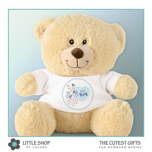 Its a Boy Baby Shower Gender Reveal Teddy Bear