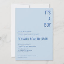 It's a BOY Baby Shower Invitation