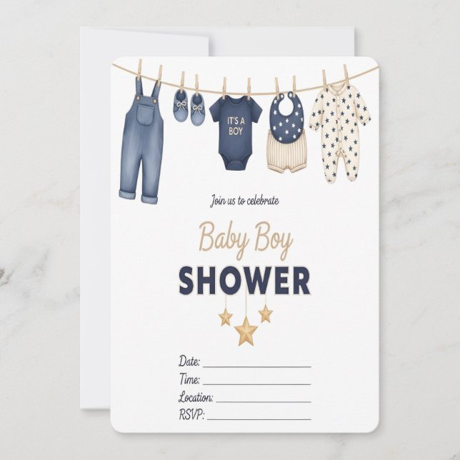 It's a Boy Baby Shower Invitation  (Front)