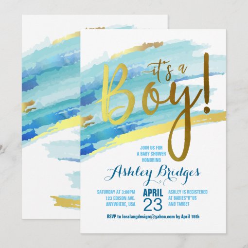 It's a Boy Baby Shower Invitation | Zazzle