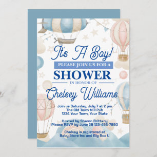 It's A Boy Baby Shower Invitation