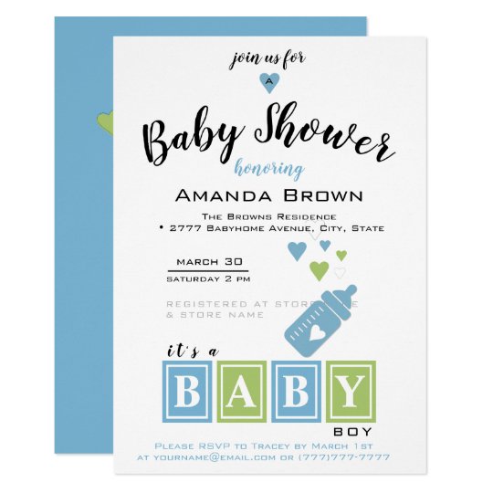 It's a Boy Baby Shower Invitation