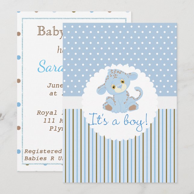It's a Boy Baby Shower Invitation (Front/Back)