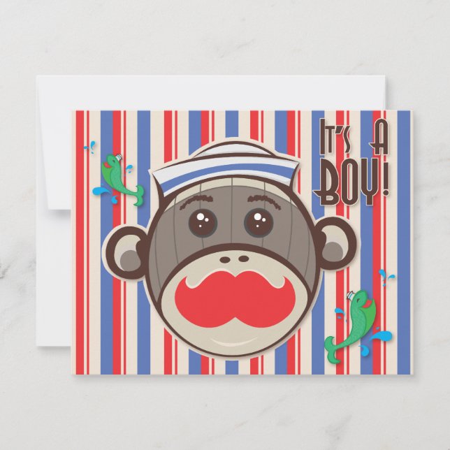 It's A Boy Baby Shower Invitation (Front)