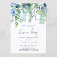 It's a boy baby shower invitation