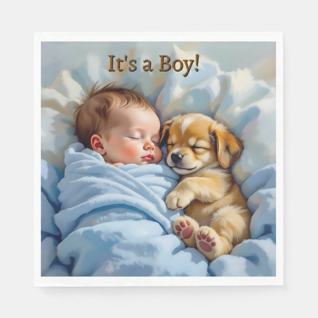 It's a Boy | Baby Shower  Napkins (Front)